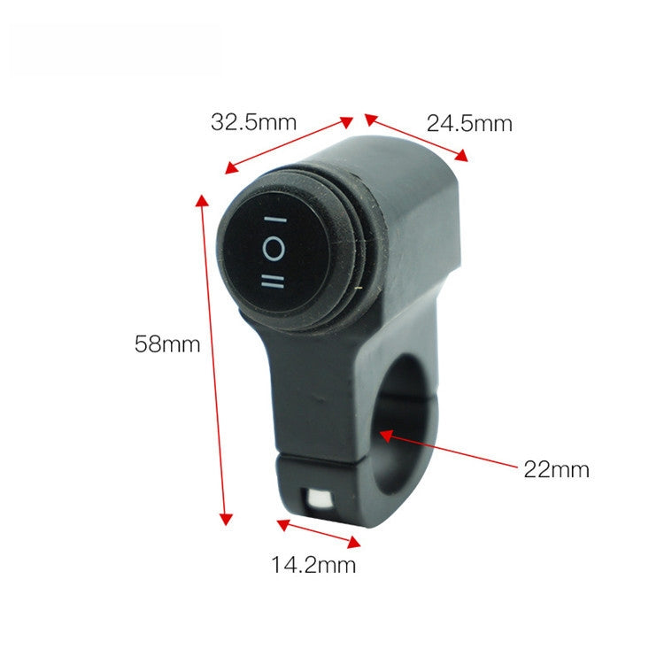 Motorcycle Aluminum Alloy Modified Waterproof One In Two Out Three-Wire Universal Switch