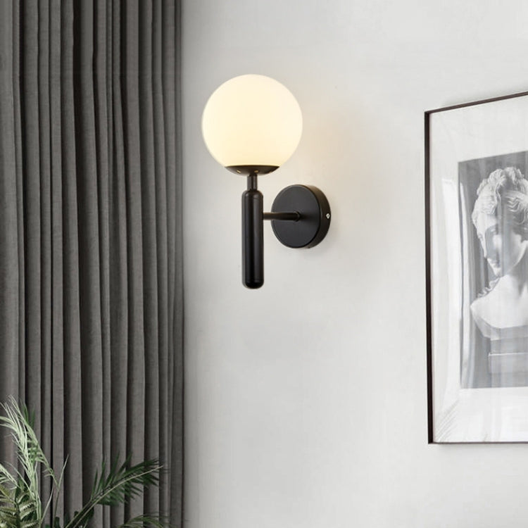 6102 Round Glass LED Wall Light Hotel Bedroom Bedside Living Room