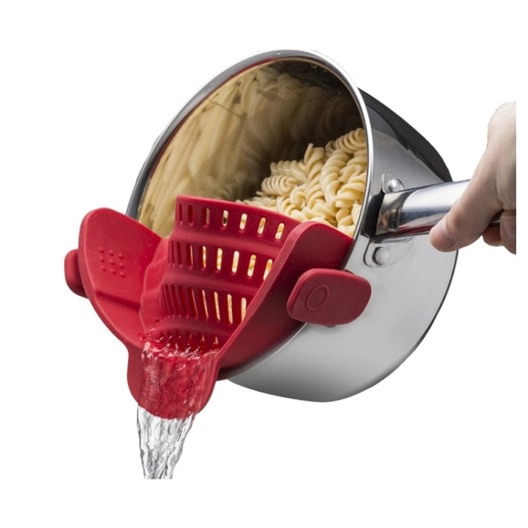 Wide Mouth Silicone Drainer Pot Side Drain To Block Fruit Noodle Strainer