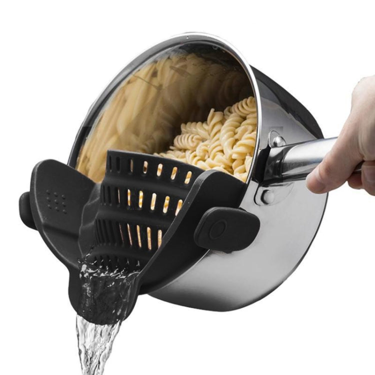 Wide Mouth Silicone Drainer Pot Side Drain To Block Fruit Noodle Strainer