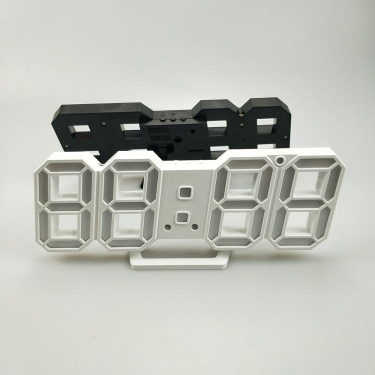 6609 3D Stereo LED Alarm Clock Living Room 3D Wall Clock