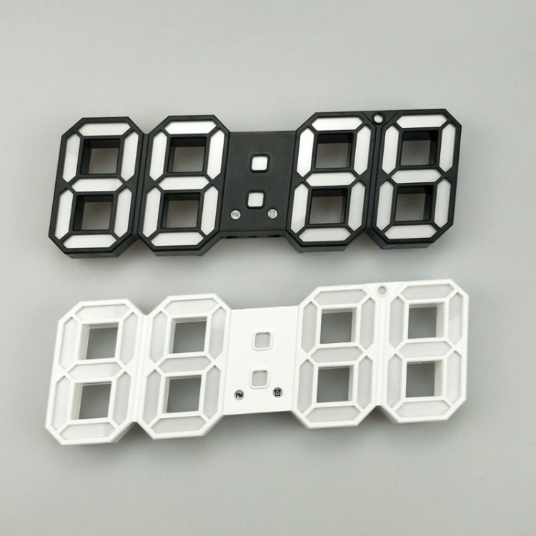 6609 3D Stereo LED Alarm Clock Living Room 3D Wall Clock