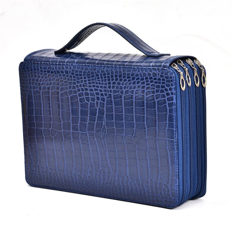 200 Hole Art Painting Pen Storage Bag Large-Capacity Crocodile Pattern PU Pencil Bag
