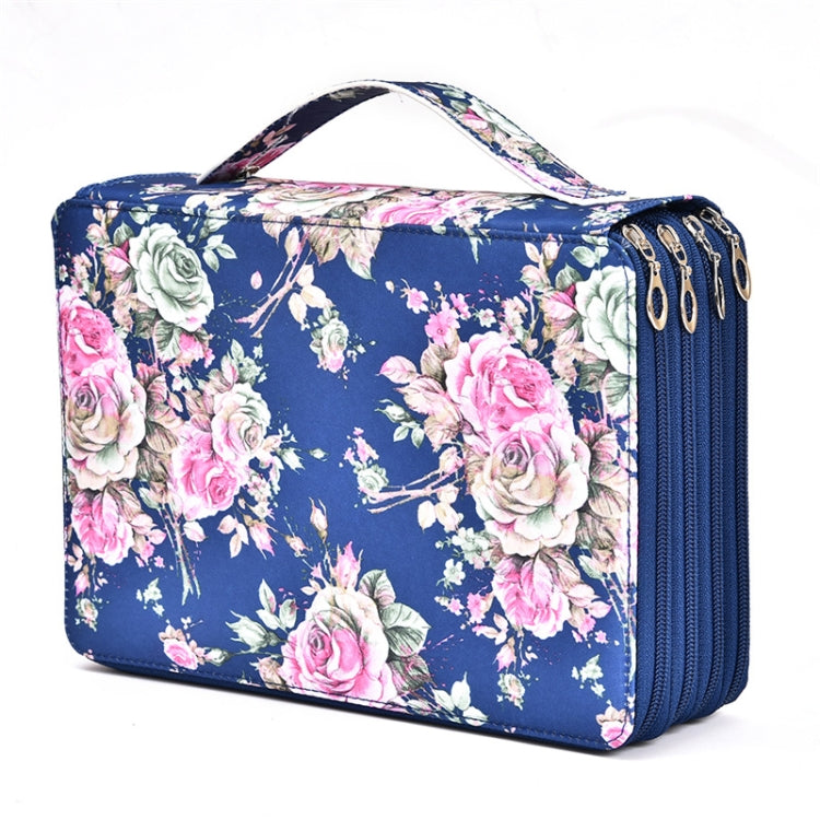 200 Hole Art Painting Pen Storage Bag Large-Capacity Crocodile Pattern PU Pencil Bag