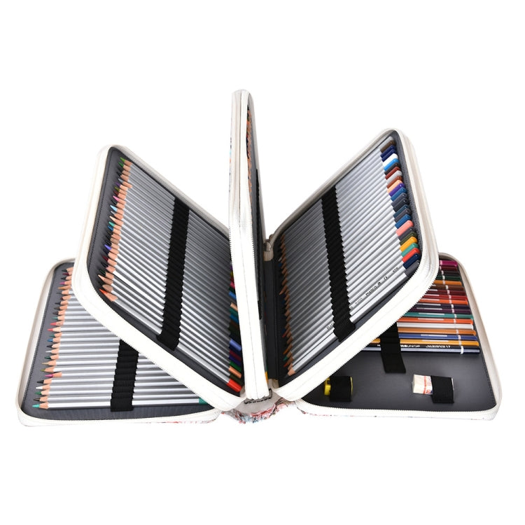 200 Hole Art Painting Pen Storage Bag Large-Capacity Crocodile Pattern PU Pencil Bag