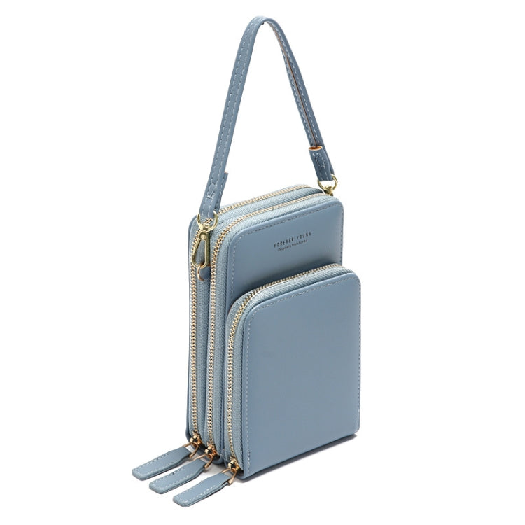 Ladies Mobile Phone Bag PU Vertical Large Capacity Mobile Phone Single-Shoulder Messenger Bag