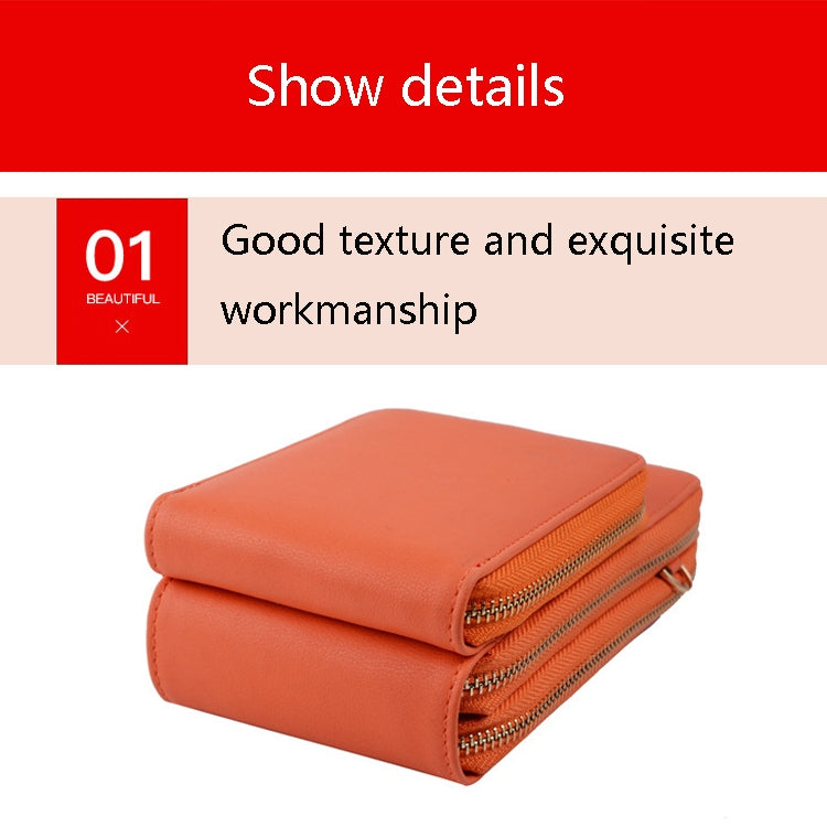 Ladies Mobile Phone Bag PU Vertical Large Capacity Mobile Phone Single-Shoulder Messenger Bag