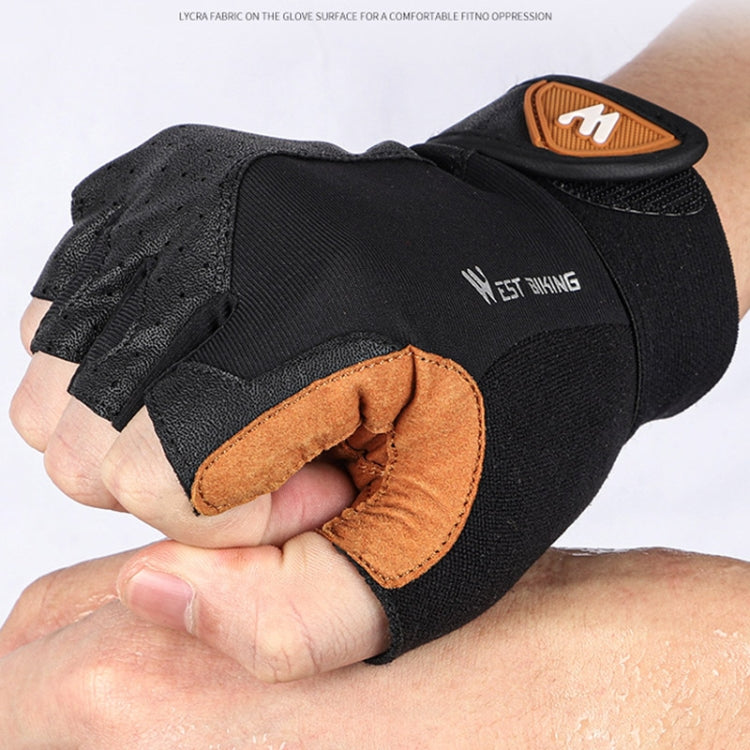 WEST BIKING YP0211196 Half-Finger Shock-Absorbing Anti-Skid Motorcycle Bike Gloves Riding Equipment