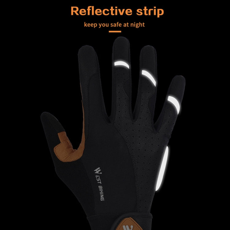 WEST BIKING YP0211197 Full-Finger Shock-Absorbing Anti-Skid Motorcycle Bike Gloves Riding Equipment