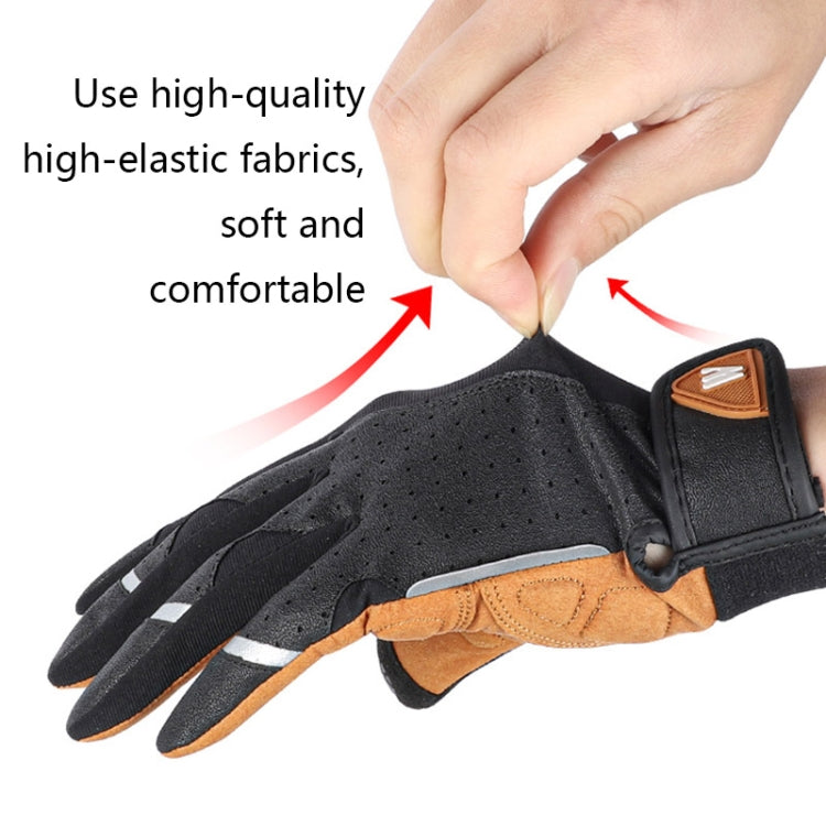 WEST BIKING YP0211197 Full-Finger Shock-Absorbing Anti-Skid Motorcycle Bike Gloves Riding Equipment
