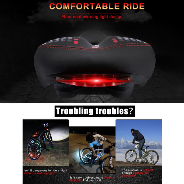WEST BIKING YP0801083 Bicycle Taillight Thickened Soft And Comfortable Mountain Bike Seat Cushion