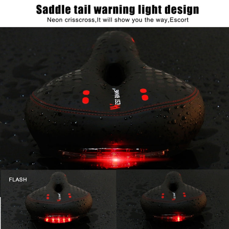 WEST BIKING YP0801083 Bicycle Taillight Thickened Soft And Comfortable Mountain Bike Seat Cushion
