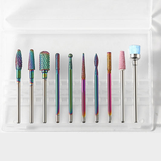 Tungsten Steel Alloy Nail Art Polished Head Set Grinding Machine Drain Brush Dead Polishing Tool