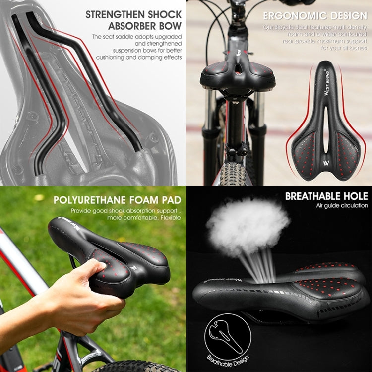 WEST BIKING YP0801086 Silicone Thickened Soft And Comfortable Bicycle Seat