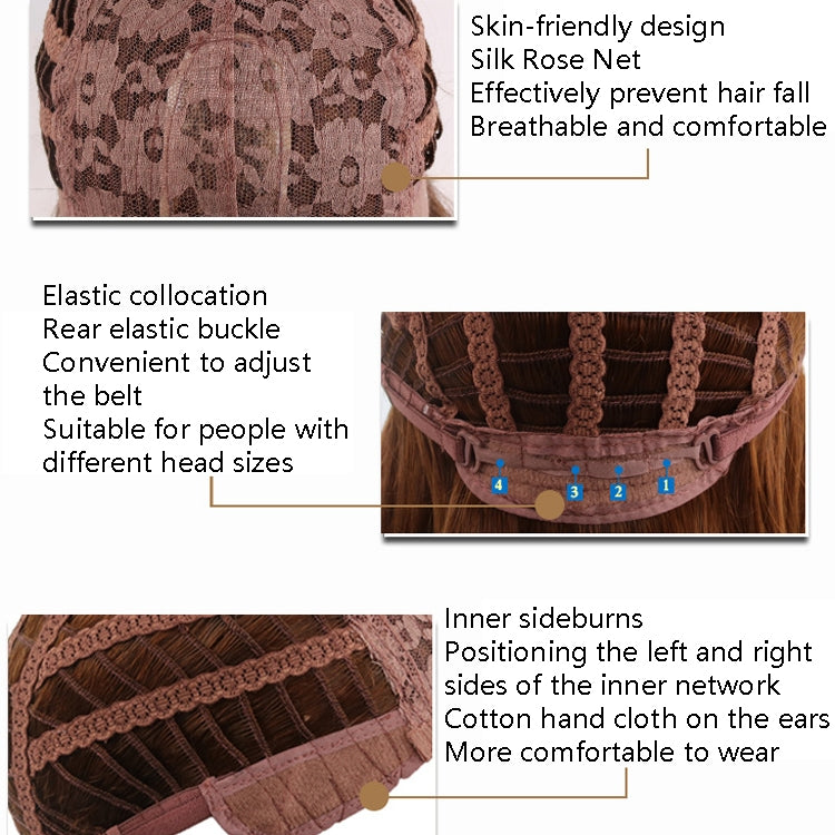 Ladies Gold Short Hair Set Wigs