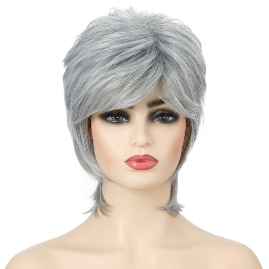 Short Hair Female Wigs Fluffy Fiber Set