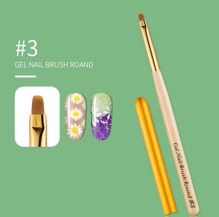 Nail Art Pen Nail Round Head Phototherapy Pen Painted Pen Brush Beauty Brush
