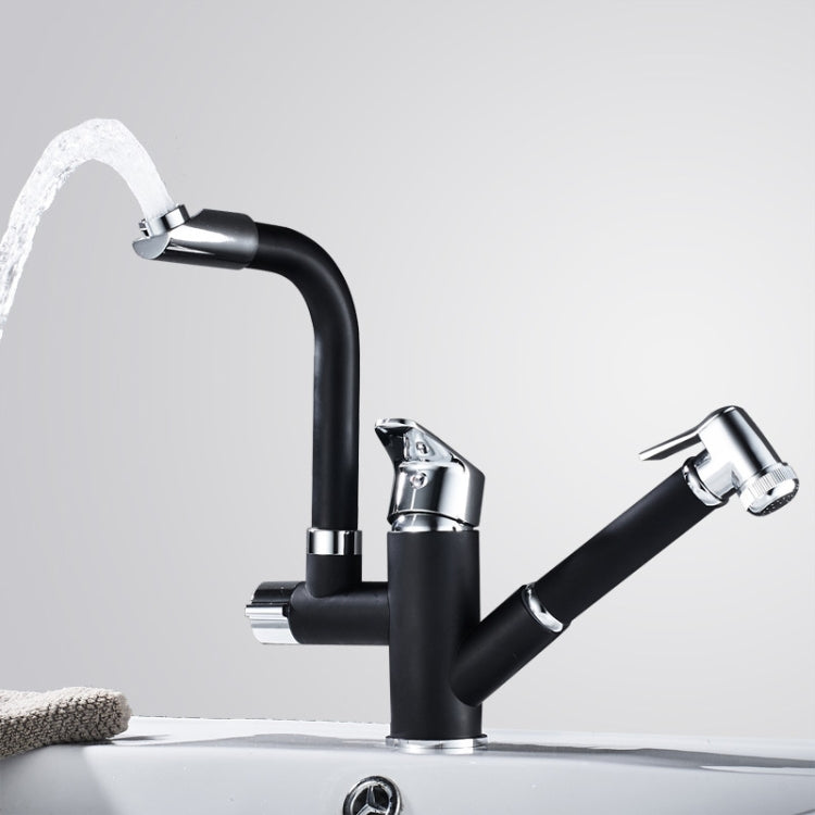 Kitchen Pull-Out Double Faucet Water Table Hot And Cold Water Faucet