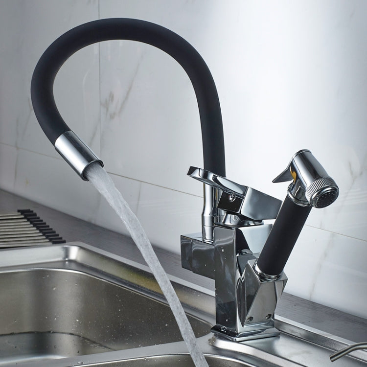 Kitchen Pull-Out Double Faucet Water Table Hot And Cold Water Faucet
