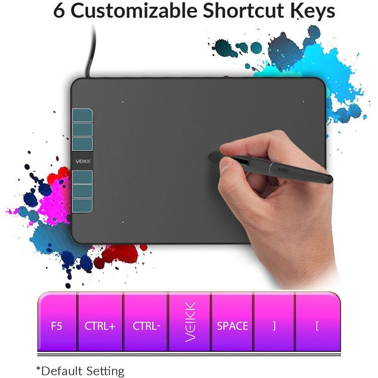 VEIKK VK640 Digital Plate Hand Painted Picture Board Electronic Painting Board