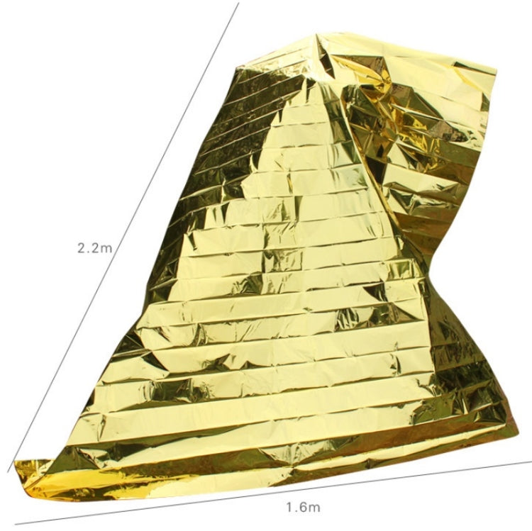 Outdoor Survival Emergency Insulation Blanket Gold Silver Double-Sided Moisture-Proof Mat, Size: 2.2x1.6m
