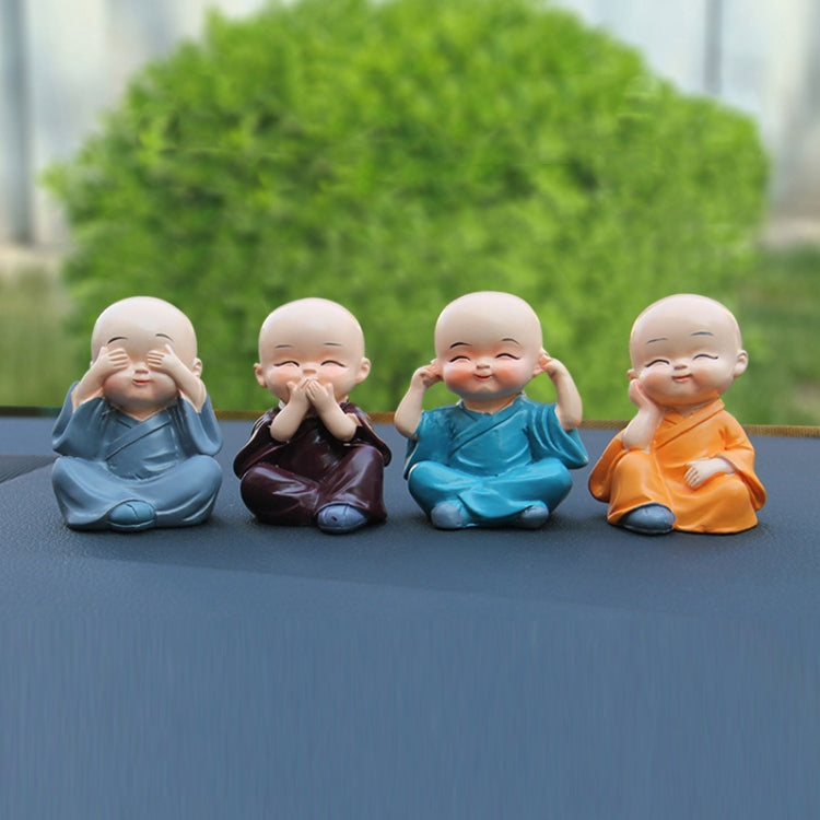 In Car Cute Four Little Monks Ornaments Car Interior Decorations Specification：