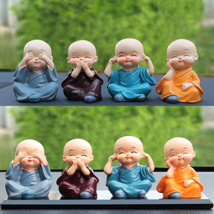 In Car Cute Four Little Monks Ornaments Car Interior Decorations Specification：