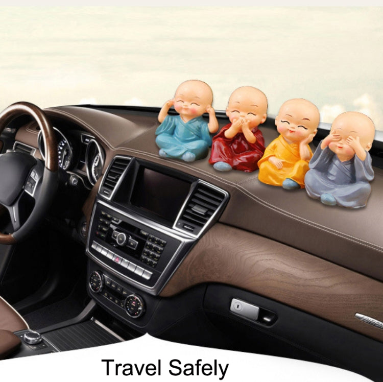 In Car Cute Four Little Monks Ornaments Car Interior Decorations Specification：