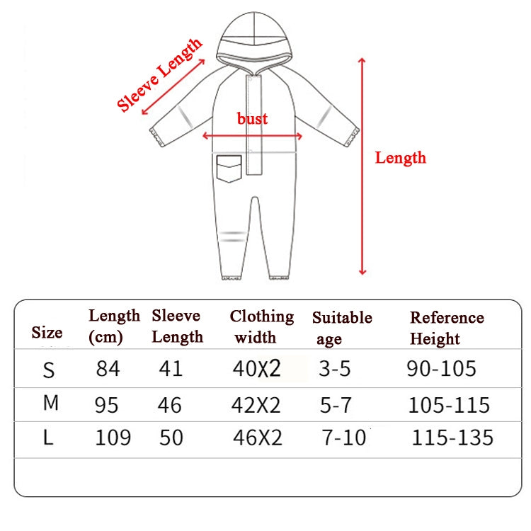 Children One-Piece Raincoat Boys And Girls Lightweight Hooded Poncho