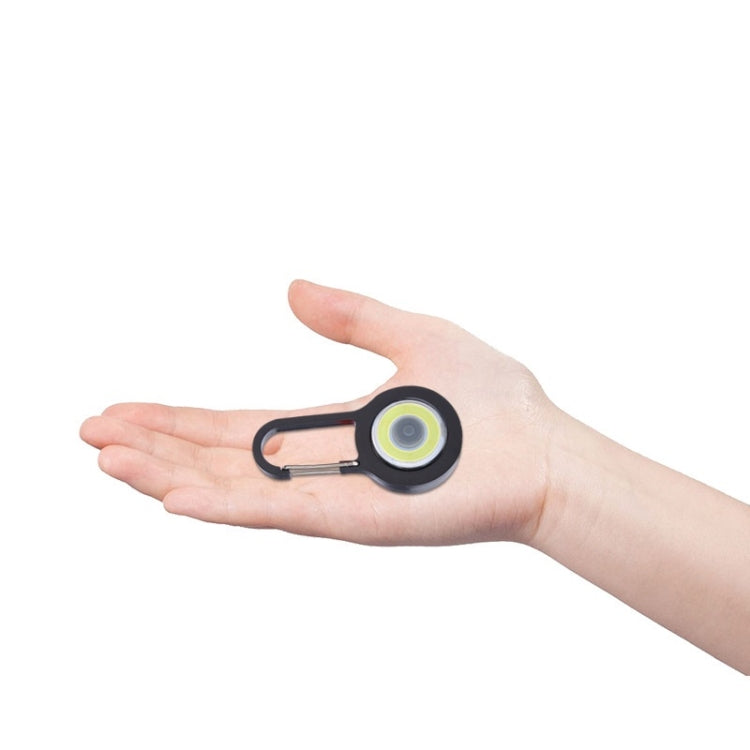 3 PCS Mini Carabiner COB Flashlight Outdoor Portable Keychain Night Fishing Light Random Colour Delivery