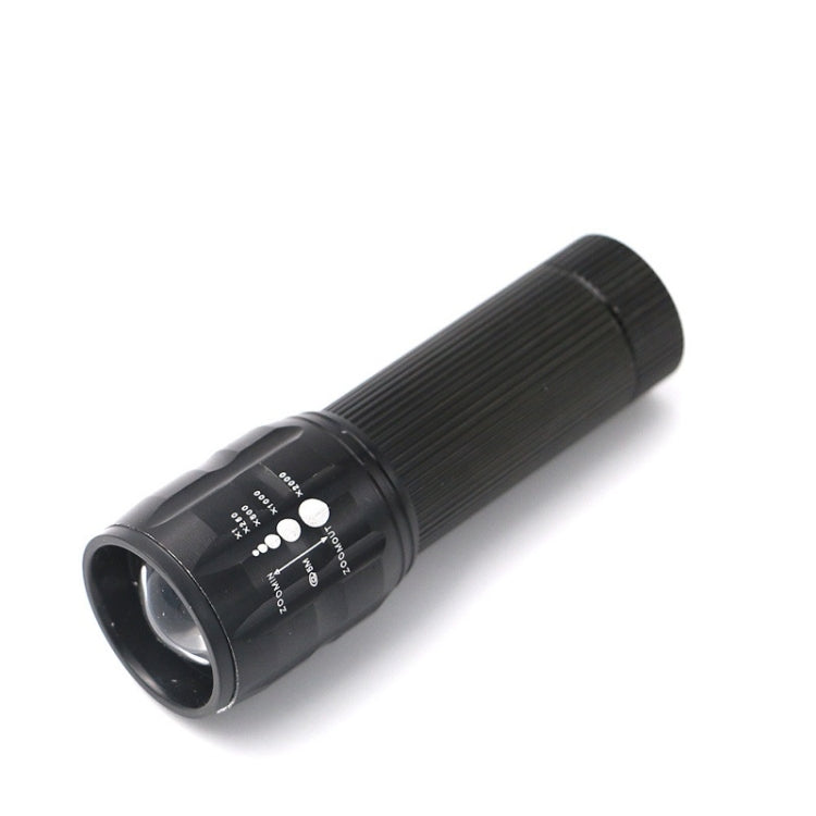 2 PCS Three-Speed Zoom LED Flashlight Mini Aluminum Flashlight