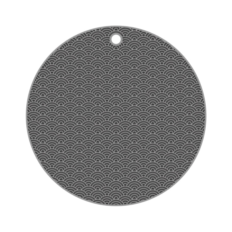 Geometry Kitchen Silicone Pot Holder Heat Insulation Pad Round(Black)