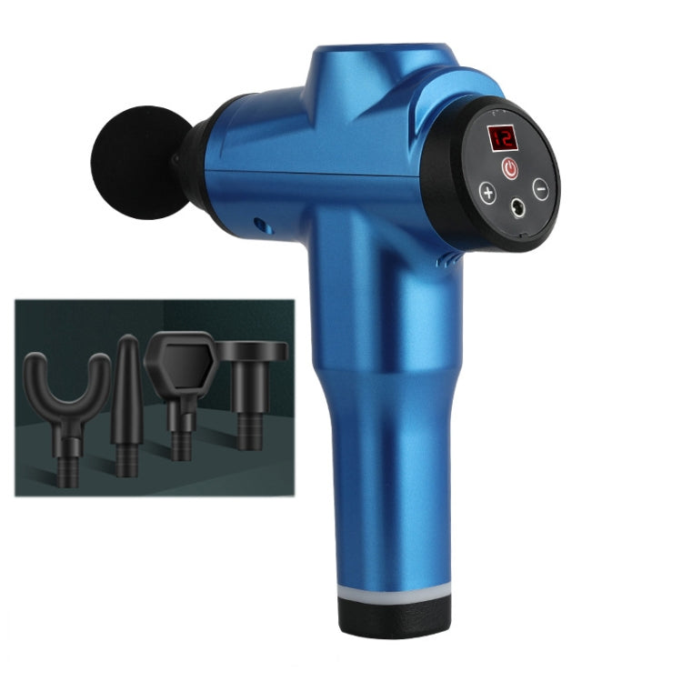 Muscles Relax Massager Portable Fitness Equipment Fascia Gun, 6212 12 Gears Blue