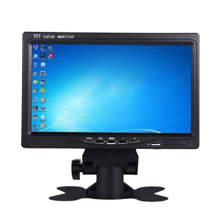 YB-700A-1 7 Inch 12/24V HD Car Monitor Display HDMI VGA AV Interface Home Computer Video Player Resolution:
