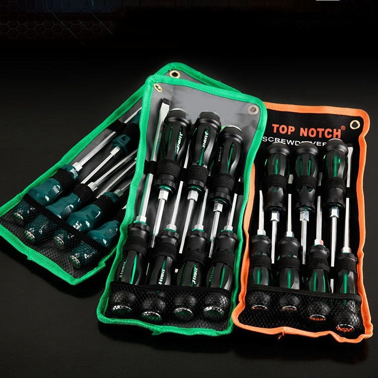 7 PCS / Set Knocking Screwdriver Oil-Resistant Through-Core Screwdriver Home Auto Repair Screwdriver, Color Random Deilvery