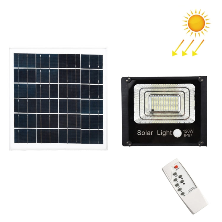 Outdoor Solar Flood Light Remote Control Sensor Waterproof Wall Light