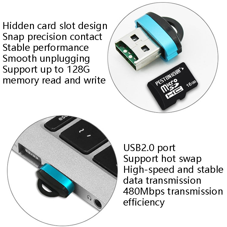 480Mbps Mini Micro SD Card Mobile Phone High-Speed TF Memory Card Reader Computer Car Speaker Card Reader