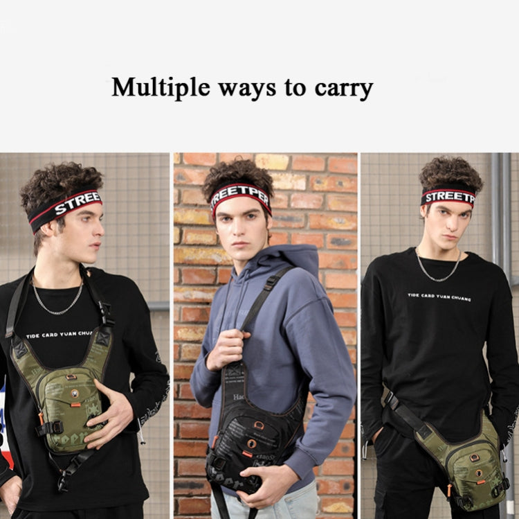 HaoShuai 5126 Outdoor Riding Leg Bag Multifunctional Sports Men Chest Bag Portable Waist Bag Messenger Bag