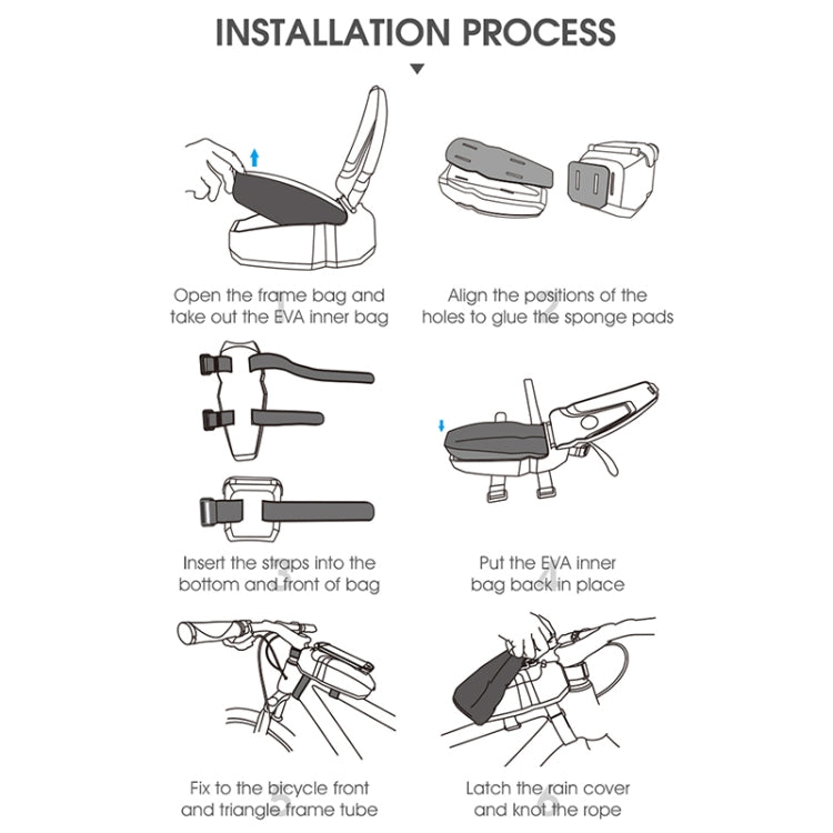 WEST BIKING Bicycle Front Beam Top Tube Bag Mountain Road Bike Waterproof Riding Equipment