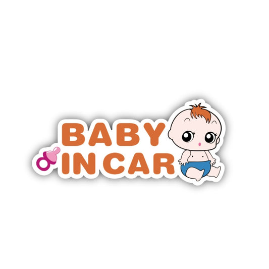 10 PCS There Is A Baby In The Car Stickers Warning Stickers Style: