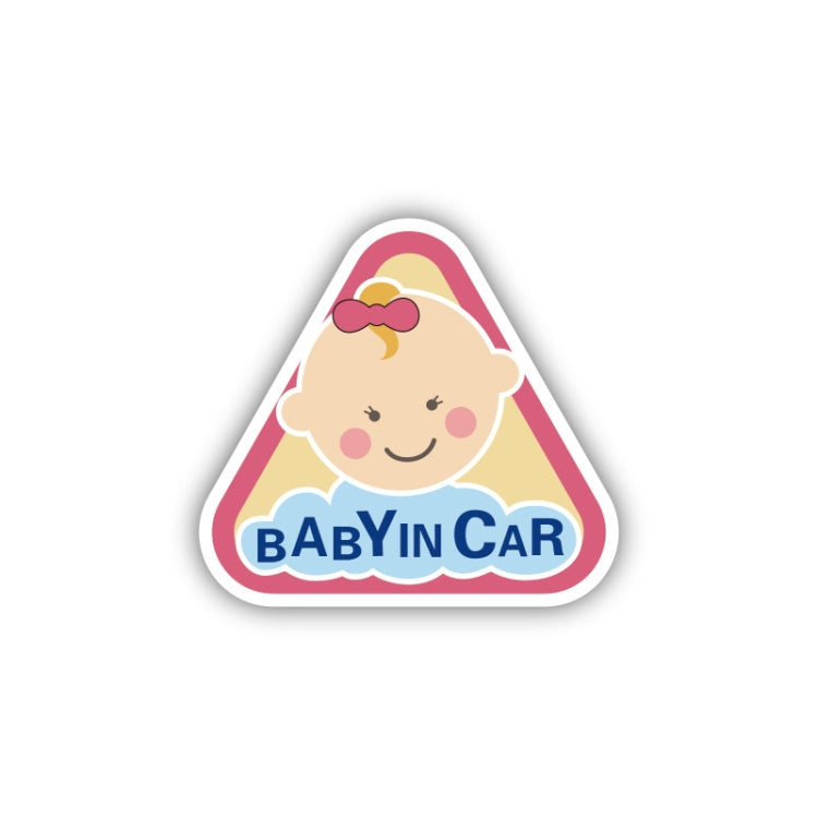 10 PCS There Is A Baby In The Car Stickers Warning Stickers Style: