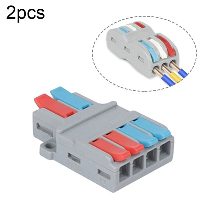 SPL-2 2 In 3 Out Colorful Quick Line Terminal Multi-Function Dismantling Wire Connection Terminal