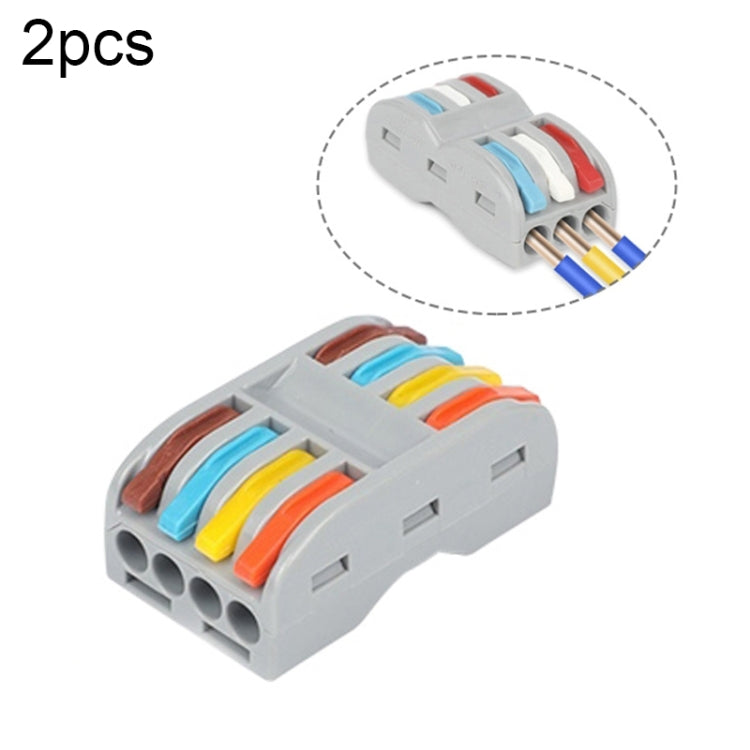SPL-2 2 In 3 Out Colorful Quick Line Terminal Multi-Function Dismantling Wire Connection Terminal
