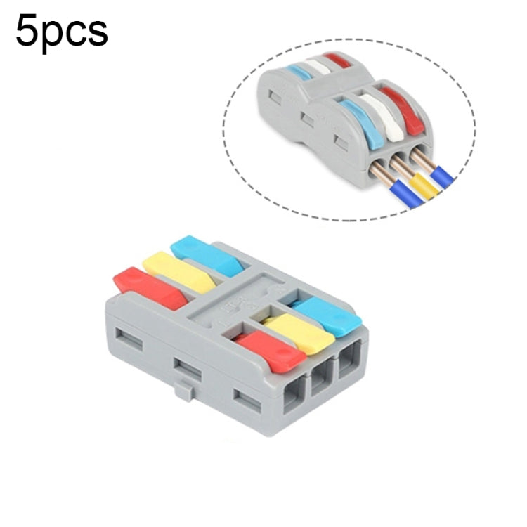SPL-2 2 In 3 Out Colorful Quick Line Terminal Multi-Function Dismantling Wire Connection Terminal