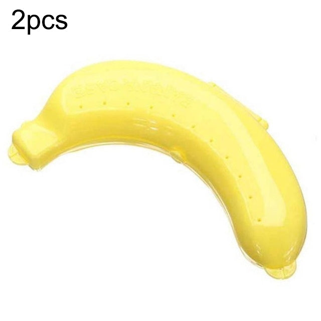2 PCS Cute 3 Colors Fruit Banana Protector Box Lunch Container Storage Box  for Kids