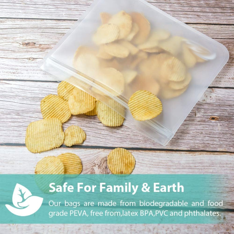 Translucent Frosted PEVA Food Preservation Bag Refrigerator Food Storage Bag Self-Sealing Food Bag