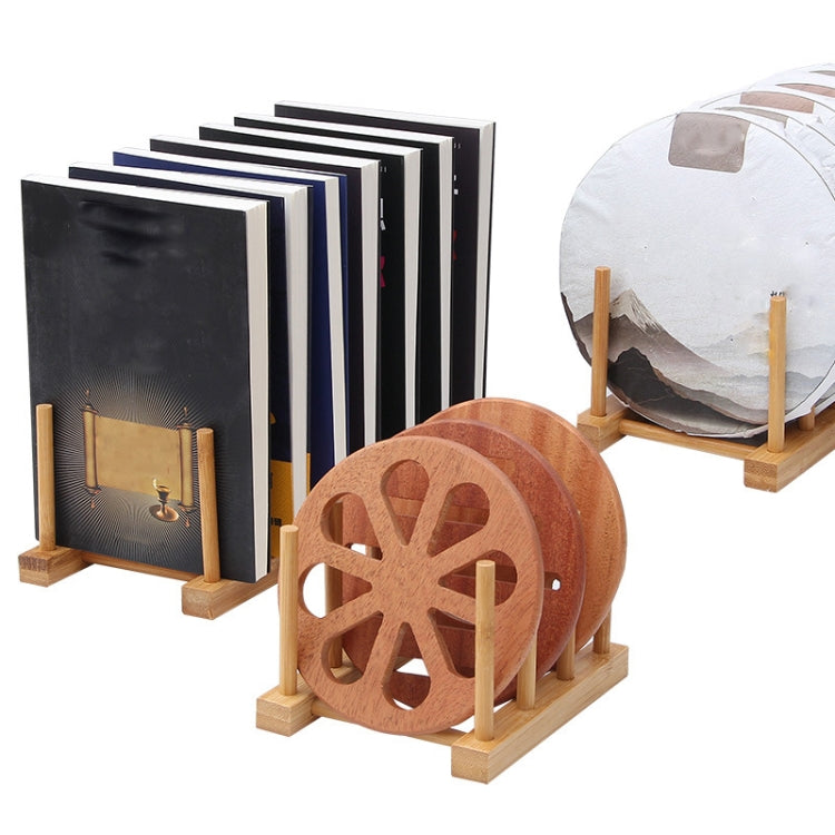 Multi-Purpose Bowl Disc Rack Kitchen Drain Rack Bamboo Tableware Storage Rack, Layer (specification): 2 Grid