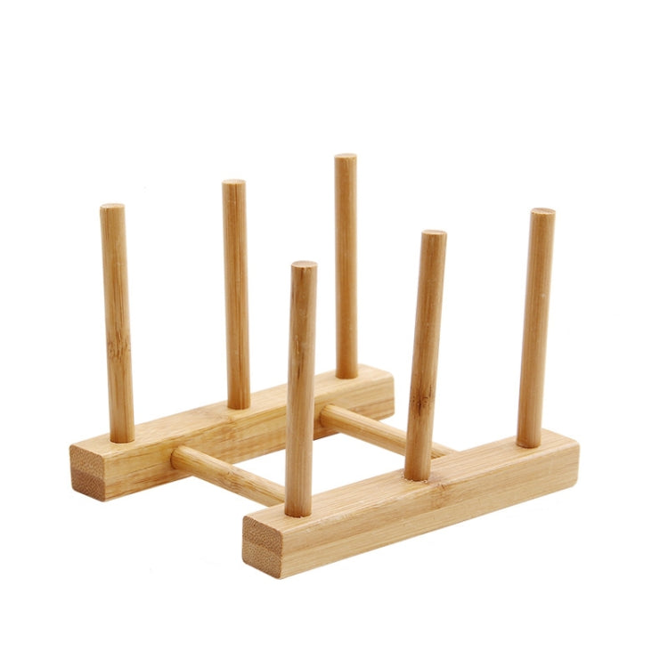 Multi-Purpose Bowl Disc Rack Kitchen Drain Rack Bamboo Tableware Storage Rack, Layer (specification): 2 Grid