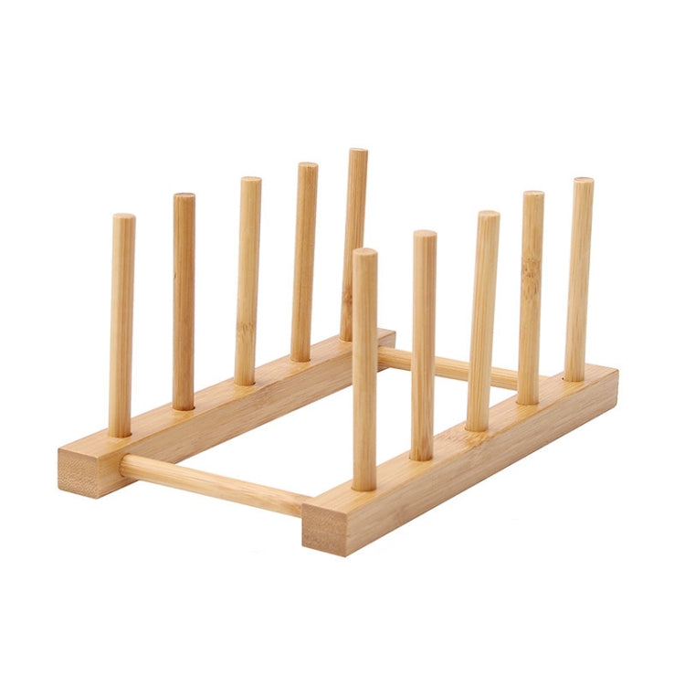 Multi-Purpose Bowl Disc Rack Kitchen Drain Rack Bamboo Tableware Storage Rack, Layer (specification): 2 Grid
