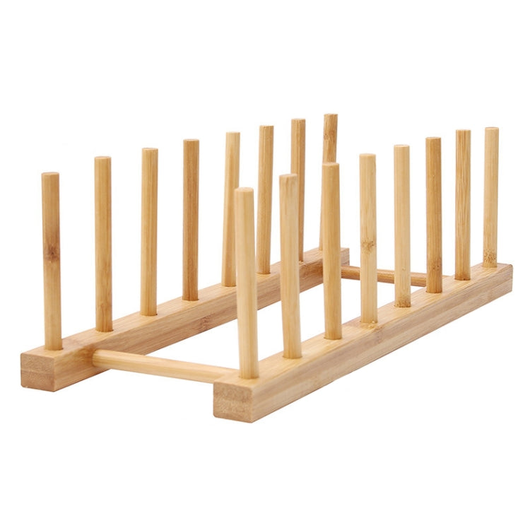 Multi-Purpose Bowl Disc Rack Kitchen Drain Rack Bamboo Tableware Storage Rack, Layer (specification): 2 Grid